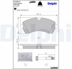 DELPHI Set placute frana DELPHI LP1981LC (LP1981LC)