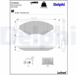 DELPHI Set placute frana DELPHI LP1953LC (LP1953LC)