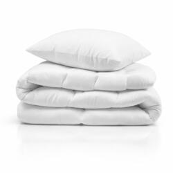 Kotonia Home Set 2 piese 1xpilota de iarna Kotonia Home - 1 persoana 140x200 cm 300g/m2, cu 1x perna 50x70, Alb, 100% Microfibra, puf siliconizat (000548)