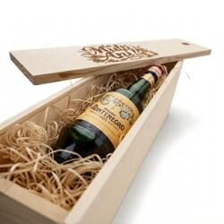 Ramazzotti Pachet Cadou Cutie de Lemn Personalizata Lichior Amaro Montenegro 23%, 0.7L
