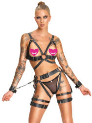 Zado Leather Multi-piece Harness Set 2001144 Black S/M