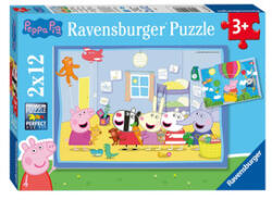Ravensburger Puzzle 2x12 buc - Aventurile lui Peppa (5574) Puzzle