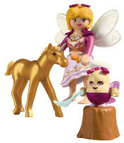 Playmobil Plyamobil Mânz unicorn auriu cu zână (71844)