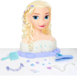 Just Play Disney Jégvarázs: Elza fodrász babafej kiegészítőkkel (DISNEY-32796) - jatekbirodalom