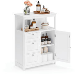 Artium Komód 60x30x80 cm, fehér színben, MDF AUK-E1154 WT (artAUK-E1154-WT)