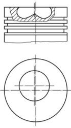 MAHLE dugattyú MAHLE 015 06 00 for FORD (015 06 00)