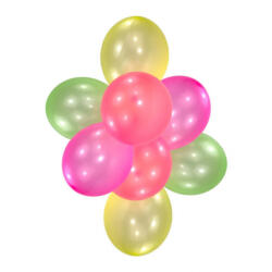 Amscan Színes Neon léggömb, lufi 8 db-os 11 inch (27, 5 cm) (DPA9901839)
