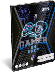 Lizzy Card Gamer tűzött füzet A/5, 32 lap vonalas 1. osztály (14-32), Lizzysuli, Esport Gamer on Duty (LIZ-7500167008) - mesescuccok