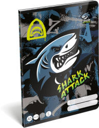 Lizzy Card Cápás tűzött füzet A/5, 32 lap vonalas 1. osztály (14-32), Lizzysuli, Shark attack (LIZ-7500167007) - officetrade