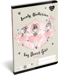 Lizzy Card Balerina tűzött füzet A/5, 32 lap vonalas 1. osztály (14-32), Lizzysuli, Tiny Dancer Lovely Ballerina (LIZ-7500167003) - officetrade