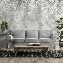 Consalnet Fehér pálmalevél mintás fotótapéta 416x254cm