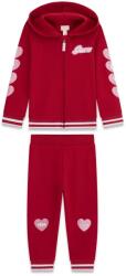 Guess Спортен екип цвят череша за мини момиче с розови детайли и надписи Guess