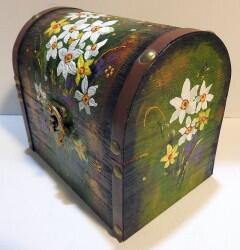  Cufar unicat Narcise, 16x11x13 cm pictat manual