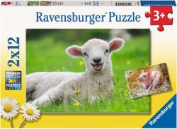 Ravensburger - Puzzle 2x12 Our farm animals - 1 - 39 piese