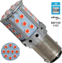 GloboStar Lămpi Autoturismului Extreme Series P21/5W-BAY15D-1157 Canbus LED Roșu 12V 18W 1buc 81243 (81243)