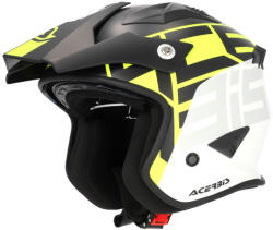 ACERBIS Aria Negru/Fluo Cască Moto Jet ECE 22.06 1200gr cu Sunvisor 26602.457 (26602.457)