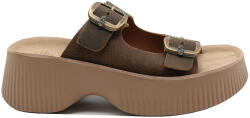 Fantasy Sandals Fantasy Sandale Casual Damă Flatforme Maro Din Piele S2100 (S2100)