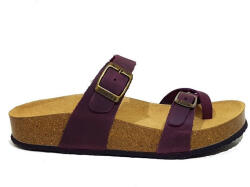 Plakton Sandale Casual Damă Anatomici Din Piele Apure Burgundy 341032 (341032)