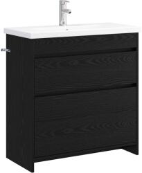 vidaXL Set de mobilier pentru baie Stejar Negru 81 x 40 x 84, 5 cm GartenMobel Dekor (3404267)