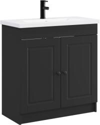 vidaXL Set de mobilier pentru baie Negru 56 x 37, 5 x 81 cm GartenMobel Dekor (3404125)
