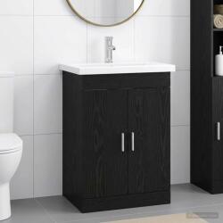 vidaXL Set de mobilier pentru baie Stejar Negru 61 x 40 x 84, 5 cm GartenMobel Dekor (3404351)