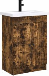 vidaXL Set de mobilier pentru baie Stejar fumuriu 78, 5 x 37, 5 x 81 cm GartenMobel Dekor (3404199)