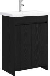 vidaXL Set de mobilier pentru baie Stejar Negru 81 x 40 x 84, 5 cm GartenMobel Dekor (3404283)