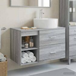 vidaXL Set de mobilier pentru baie 2 pcs Sonoma gri Lemn prelucrat GartenMobel Dekor (3403909)