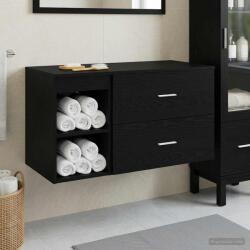vidaXL Set de mobilier pentru baie 2 pcs Stejar Negru Lemn prelucrat GartenMobel Dekor (3403937)