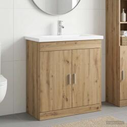 vidaXL Set de mobilier pentru baie Stejar Artizanal 81 x 40 x 84, 5 cm GartenMobel Dekor (3404365)