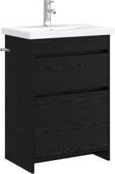 vidaXL Set de mobilier pentru baie Stejar Negru 61 x 40 x 84, 5 cm GartenMobel Dekor (3404259)