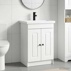 vidaXL Set de mobilier pentru baie Alb foarte lucios 56 x 37, 5 x 81 cm GartenMobel Dekor (3404168)