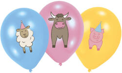  Farm Party léggömb, lufi 6 db-os 11 inch (27, 5 cm) (DPA9919883) - kreativjatek