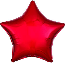  Piros Metallic Red csillag fólia lufi 48 cm (DPA9914085) - kreativjatek