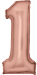  Rózsaszín Silk Lustre 1-es szám fólia lufi 82 cm (DPA9917313) - kreativjatek