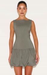 Prettylittlething Zöld-szürke Klasszikus Ruha Mini Nyitott Vállú Prettylittlething 34