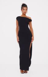 Prettylittlething Fekete Anyagú Ruha Maxi Lábkivágással Prettylittlething S