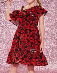 Shein Fekete-piros Klasszikus Bő Szabású Shein Ruha 152