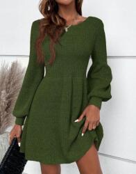 Shein Zöld Ruha Kötött Mini Hosszú Ujjú Kerek Nyakkivágással Shein M