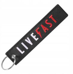  Live Fast kulcstartó medál, eredeti ajándék