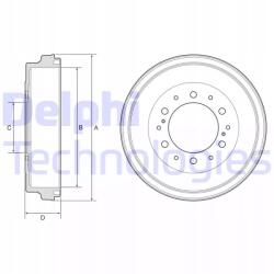 Delphi Fékdob BF590/DEL