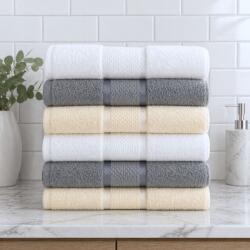 Kotonia Home Set 6 prosoape baie Kotonia Home, 50x90 cm, 100% bumbac, 420gmp, multicolor - 06 (004895) Prosop
