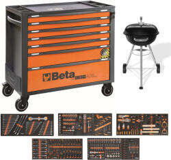 Beta BW 2400AXL/7-5M szerszámkocsi 418 részes + ajándék Weber grillsütő (24006349)