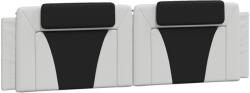 vidaXL fehér és fekete műbőr fejtámla párna 180 cm 2.05 kg (374810VidaXL)