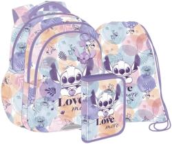 COOLPACK - Jerry iskolatáska szett kihajtható tolltartóval - Disney Fashion - Stitch - Love more (F029885-2-szett) (PL15BPI20)