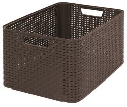 Keter Style L Méretű Rattan Kosár, 30L, Sötétbarna (03616-210-00)