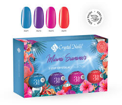 Crystal Nails Crystal Nails TPO FREE 3 STEP HEMA Free CrystaLac Kit - Miami Summer 2026 (4x4ml)