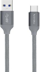 NEVOX USB 3.2 Type C USB-A Összekötő Szürke 2m 1480 (1480)
