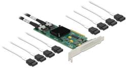 Delock 8 portos SATA PCI Express x8 Kártya kapcsolódó kábellel (90061) - pepita