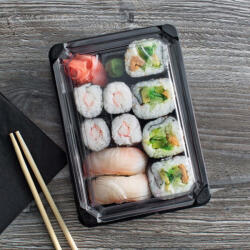  Sushi tálca tetővel 220x135x20 (50/400)